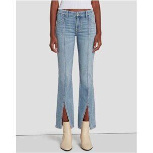 7 For All Mankind Women's Blue Broken Twill Kimmie Straight Jeans Size 25